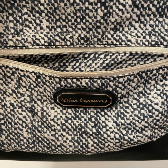 Urban Expressions Faux Leather Black Clutch with Gold Chain - Picture 8 of 12